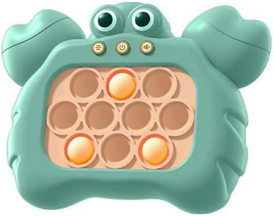 Puzzle Pop Light Up Game Fidget Travel Games /Travel Sensory Fidget Toys Popular Handheld Games for Teenagers Anti Anxiety Autism Relief Birthday Party Gift (Crab Green)
